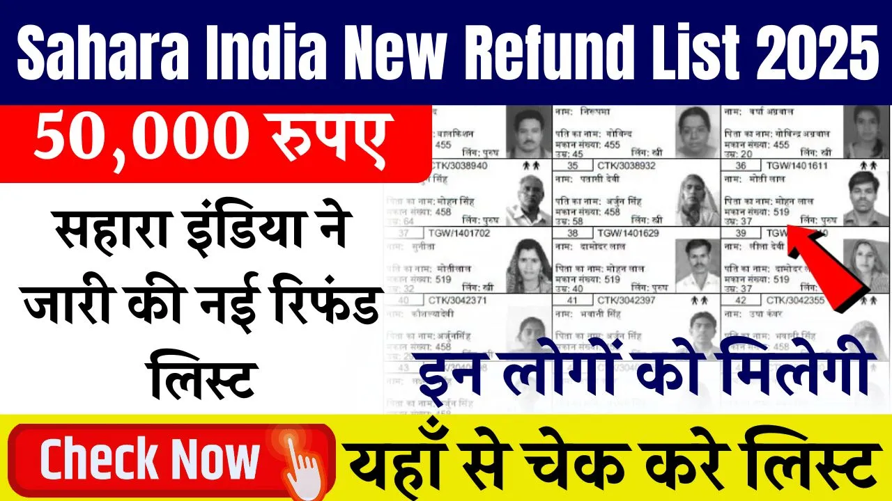 Sahara India New Refund List 2025